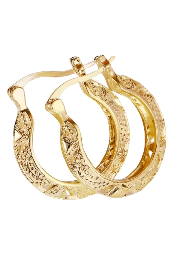 2026 New Elegant 18K Yellow Gold Plated Hoop Earrings Jewelry,Gold Hoops Earrings for Women,For Formal Events,Everyday Wear,Casual Outfits,Evening Occasions,Chic Styling