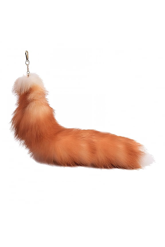 2026 New Faux Fox Tail Keychain with Metal Clip-Soft Artificial Fur,Versatile Accessory for Bags,Wallets,Backpacks-Realistic Eye-Catching Charm for Cosplay,Costumes Daily Wear Yellow