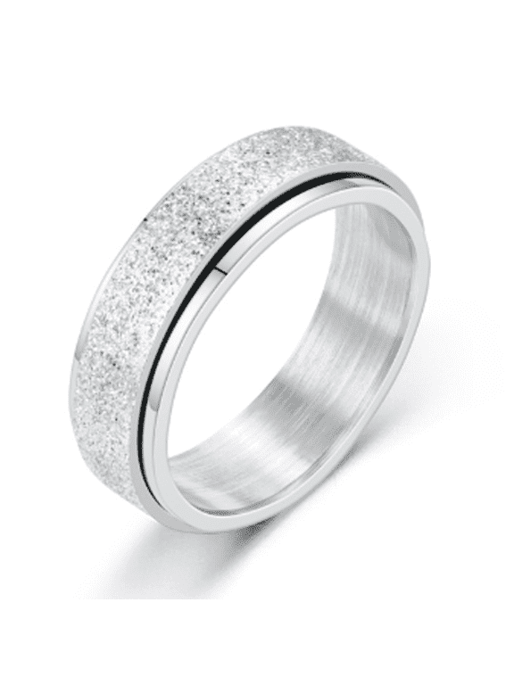 2026 New Fidget Ring Couple Ring Fidget Rings Rotatable Design Anxiety Ring for Daily Wear Stress Relief Work Study 11