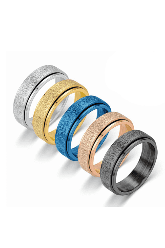 2026 New Fidget Ring Minimalist Matte Fidget Rings Calming Anxiety Ring Modern Tungsten Rings for Women 10 for Daily Wear Stress Relief Meditation Work Travel.