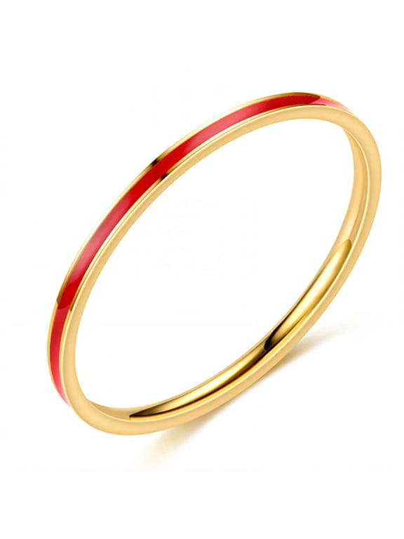 2026 New Gold Rings for Women Firm Structure Tarnish Free Gold Rings Soft Touch Dainty Rings for Women for Party Daily Wear Multicolor1 Plated