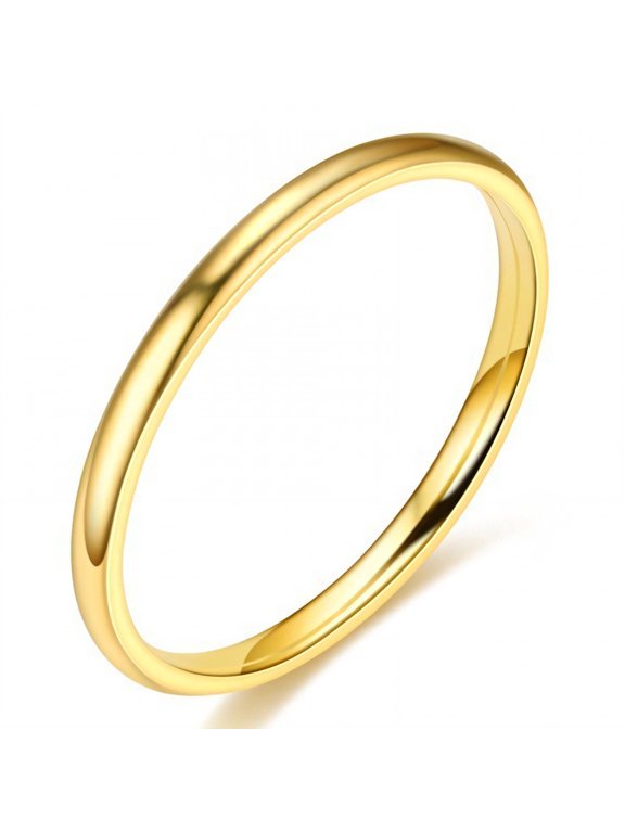 2026 New Gold Rings for Women Gentle Touch Dainty Rings for Women Balanced Structure Tarnish Free Gold Rings for Engagement Wedding Anniversary Gold2 Plated