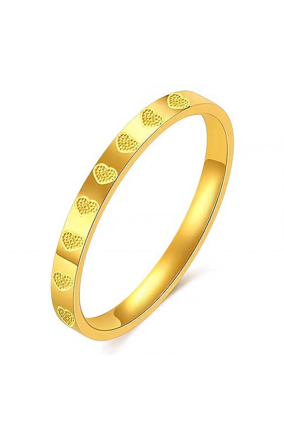 2026 New Gold Rings for Women Secure Structure Fashion Rings for Women Soft Texture Tarnish Free Gold Rings for Casual Party Office Gold2 Plated