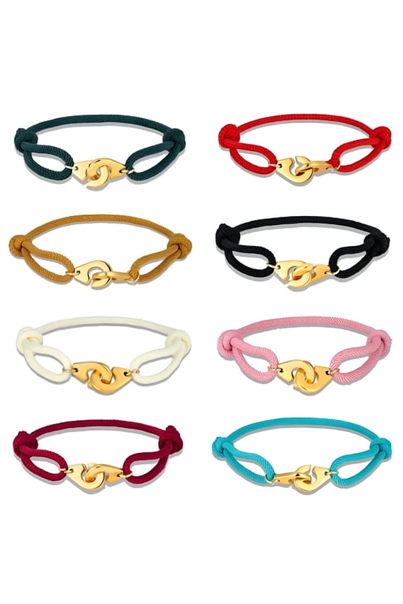 2026 New Golden Handcuffs Carrying Strap Milan Rope Adjustable Bracelet for Casual, Party, Gift, Daily