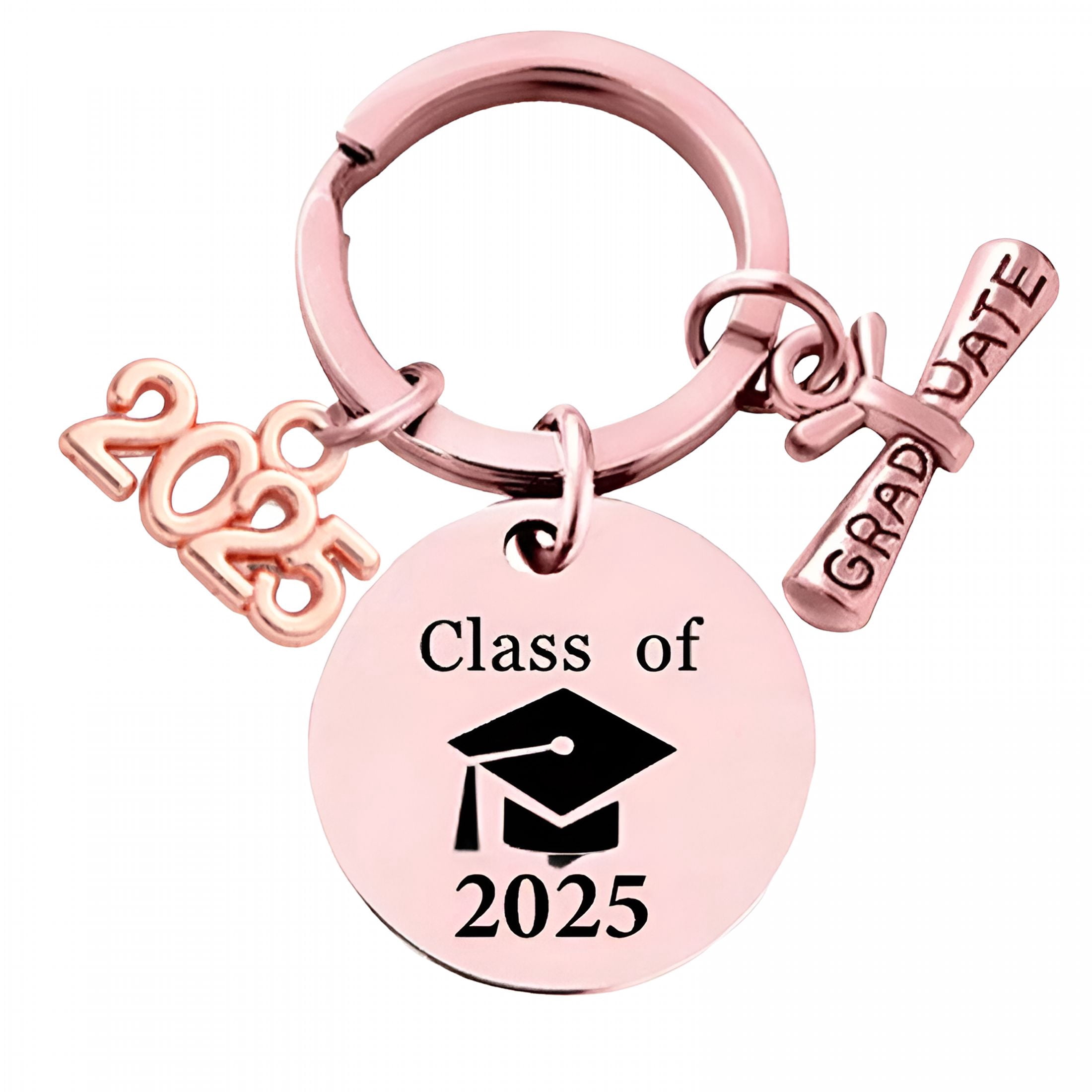 DESIGNICE 2026 New Graduation Gift Stainless Steel Engraving Keychain ...