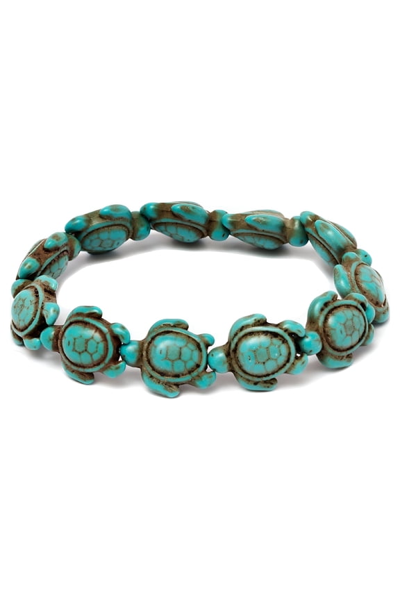 2026 New Handmade Genuine Turquoise Sea Turtle Bracelet Sea Turtle Gifts for Women for Beach, Casual, Party, Vacation, Everyday