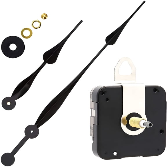 DESIGNICE 2026 New High Torque Long Shaft Clock Movement Mechanism with 12" Long Spade Hands Total Shaft Length 1-3/32"Es for Wall Clocks,Diy Clocks,Home Decor,Craft Projects,Clock Repair