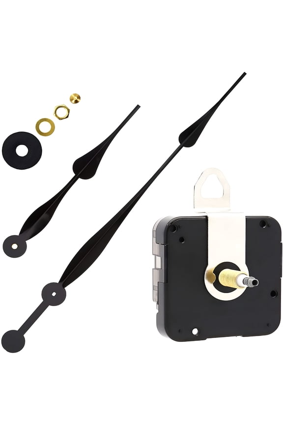 2026 New High Torque Long Shaft Clock Movement Mechanism with 12" Long Spade Hands Total Shaft Length 1-3/32"Es for Wall Clocks,Diy Clocks,Home Decor,Craft Projects,Clock Repair