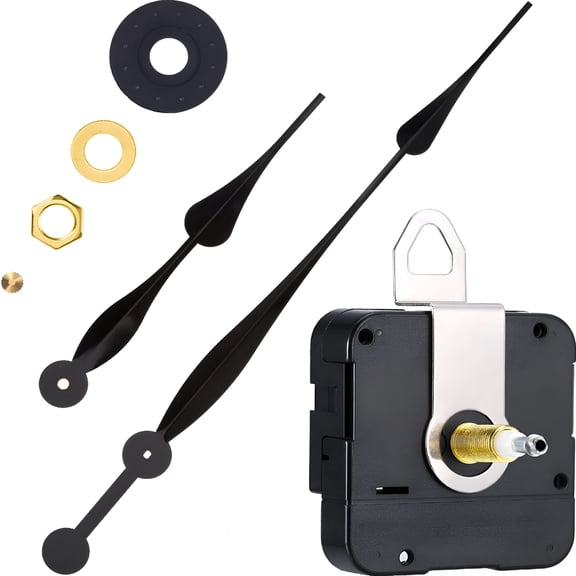 DESIGNICE 2026 New High Torque Quartz Clock Movement Replacement Mechanism with 12" Long Spade Hands for Diy Clock (Black,Shaft Length 1/10"Es/ 23 Mm Shaft Length)