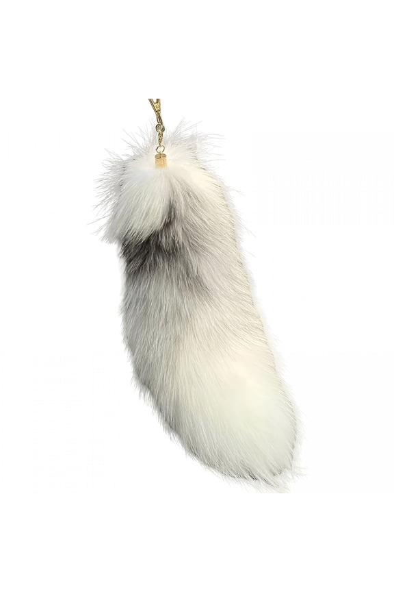2026 New Huge Fluffy Faux Fur Fox Tail Keychain Tail Fox Tail Keychain Cute Animal Tail Keychain Fluffy Fur Key Chain Cosplay Costume Handbag Accessory Furry Tail