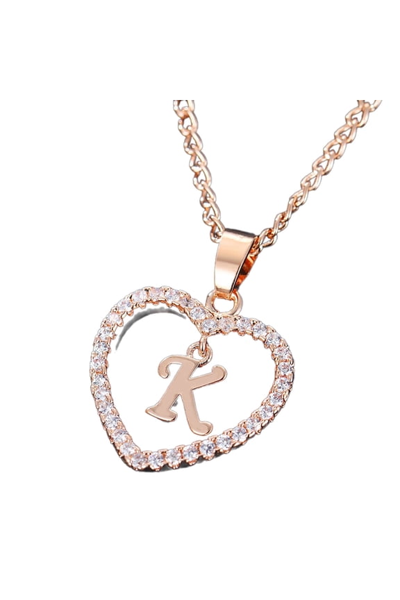 2026 New Initial Necklace for Women Modern Gold Initial Necklace for Women Simple Dainty Necklace Graceful Initial Necklace for Everyday Elegance K for Work Daily Wear Special Occasions