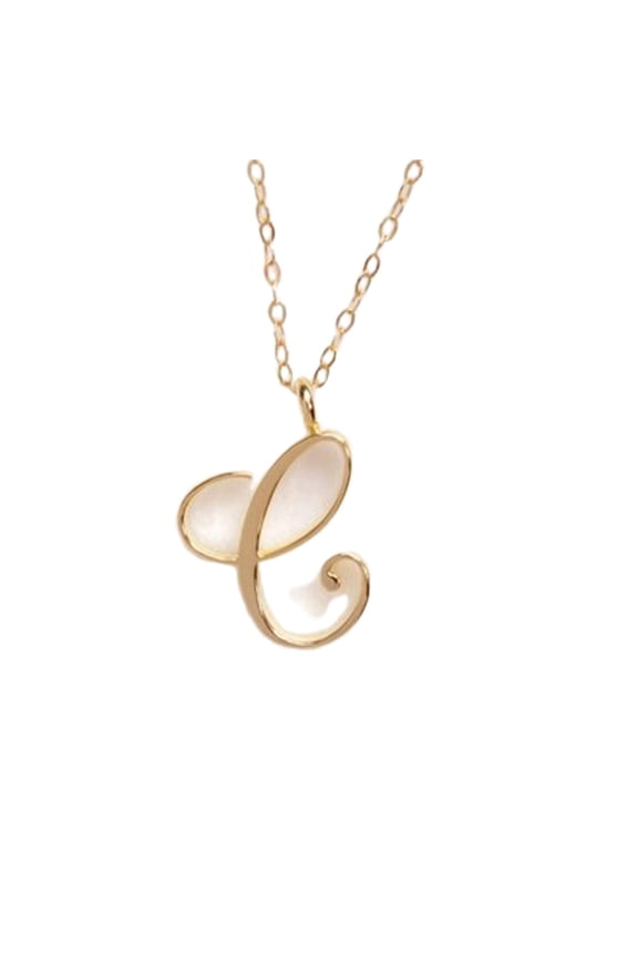 2026 New Initial Necklaces for Women Elegant Silver Initial Necklace Chic Dainty Necklace Simple Custom Initial Necklace for A Timeless Look for Daily Wear Gift C