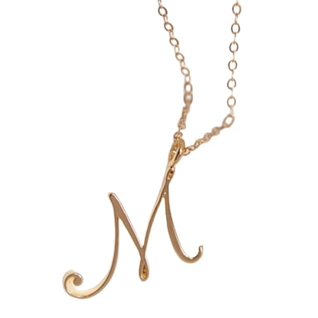DESIGNICE 2026 New Initial Necklaces for Women,Elegant Silver Initial Necklace,Chic Dainty Necklace,Simple Custom Initial Necklace for A Timeless Look,M
