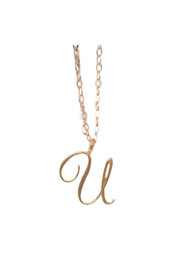 2026 New Initial Necklaces for Women,Elegant Silver Initial Necklace,Chic Dainty Necklace,Simple Custom Initial Necklace for A Timeless Look,U