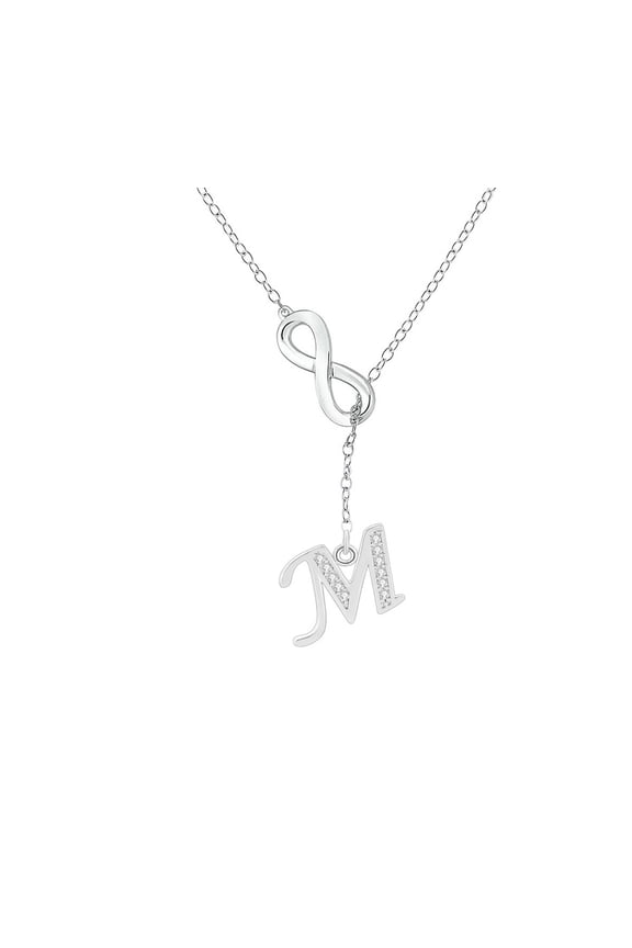 2026 New Initial Necklaces for Women,Graceful Silver Initial Necklace for Women,Delicate Simple Dainty Necklace,Personalized Custom Initial Necklace,M