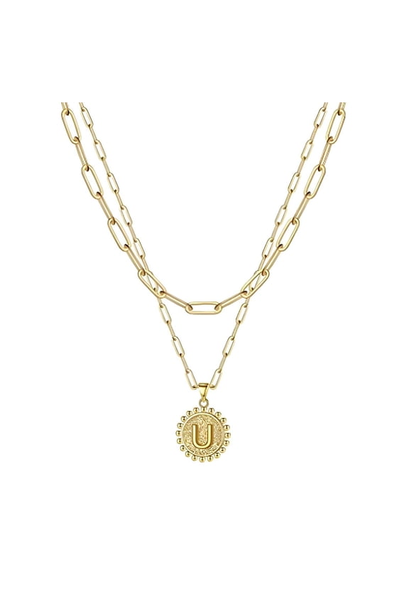 2026 New Initial Necklaces for Women Stainless Steel Material Gold Necklace for Women Durable and Antioxidant Letter Necklace for Women for Daily Work Party Gift Gold Styleu