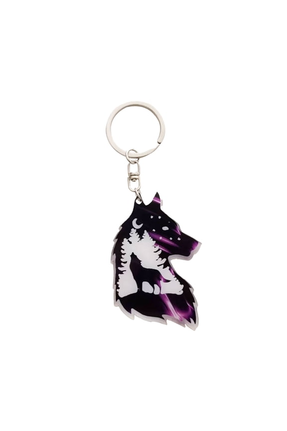 2026 New Key Holder Wolf Head Keychain Key Rings Acrylic Design Personalized Accessory Lanyards Model30 for Keys Bags Gifts Car Accessories Personal Use Outdoor Adventures