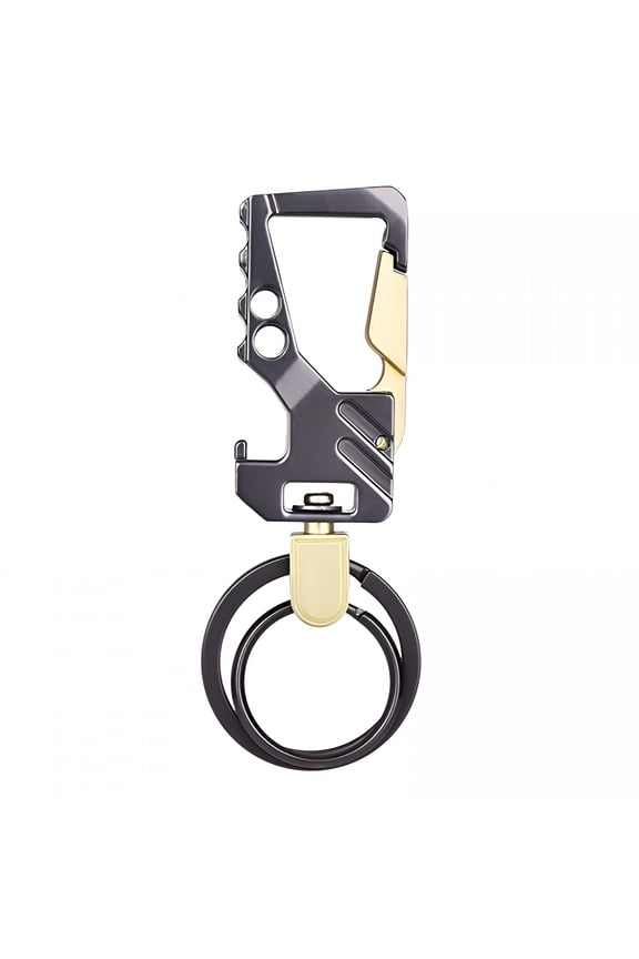 2026 New Key Ring 2Pcs Heavy Duty Corkscrew Key Chain Men'S Car Key Chain Multifunctional Carabiner Heavy Duty Corkscrew Key Chain for Men and Women Heavy Weight Lifting