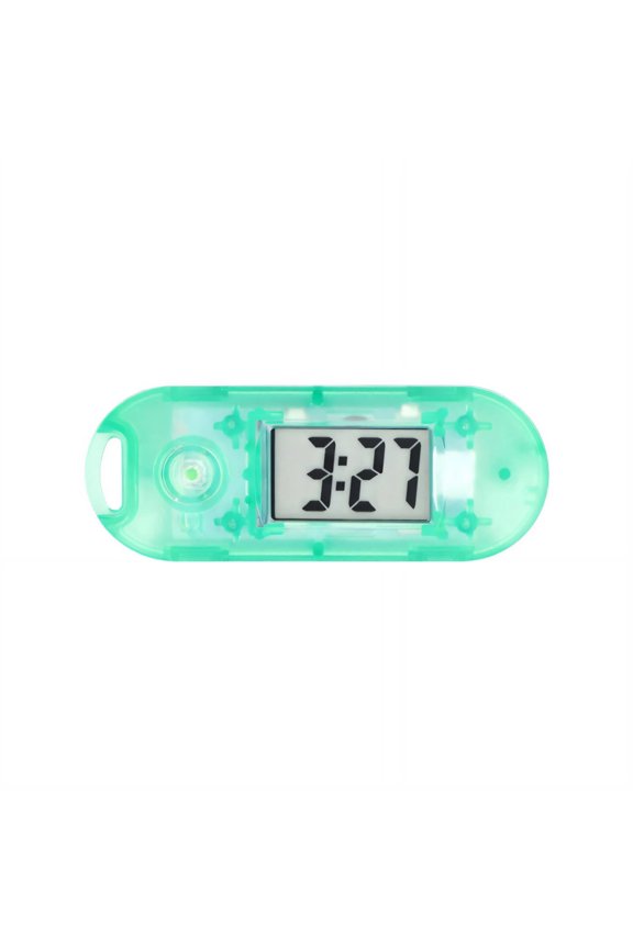 2026 New Keychain Electronic Watch,Minimalist Keychain Pocket Watch,Single Key Operation Keychain Pocket Watch,Energy Saving Electronic Clock Silent,Transparent Green