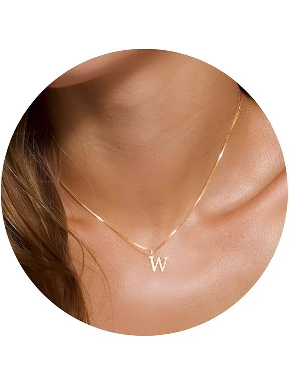 2026 New Letter D Necklace for Women,Selected Material D Initial Necklaces for Women,Resistant to Fading Letter Pendant,Gold,Stylew