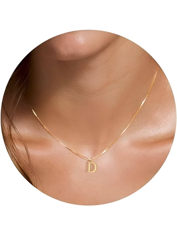 2026 New Letter D Necklace for Women,Versatile Style D Initial Necklaces for Women,Suitable for Daily Wear Letter Pendant,Gold,Styled