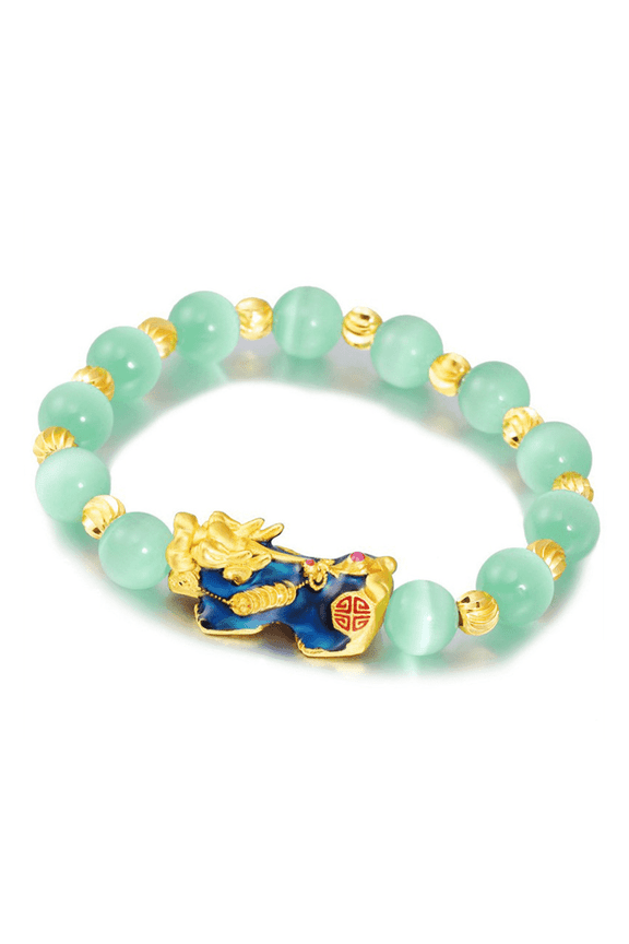 2026 New Matching Bracelets Lucky Stone Beads Best Friend Gifts Pixiu Bracelet Crystal Bracelet Light Green for Friendship Gifting Special Occasions Matching Sets Everyday Wear