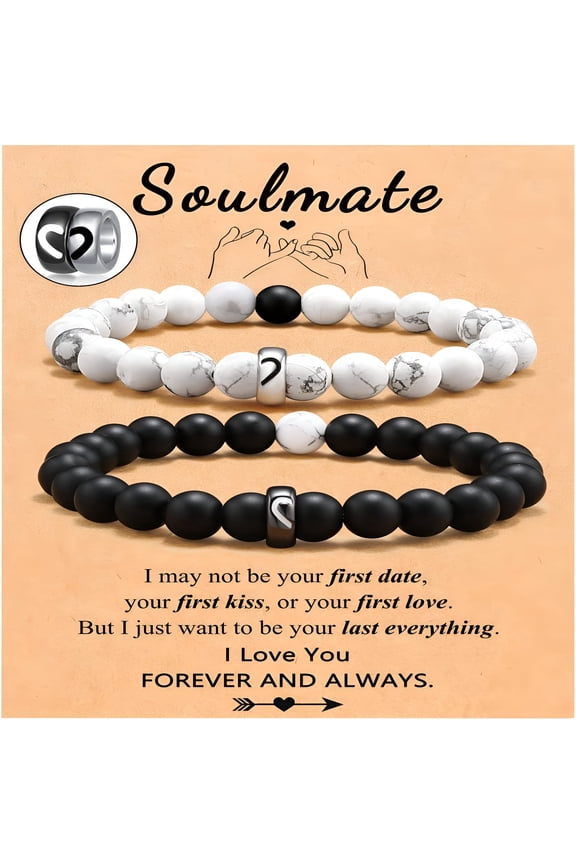 2026 New Matching Couple Ring Bracelets Gifts for Boyfriend Husband Fiance Soulmate Girlfriend Wife Valentine'S Day Anniversary Birthday Engagement Gift