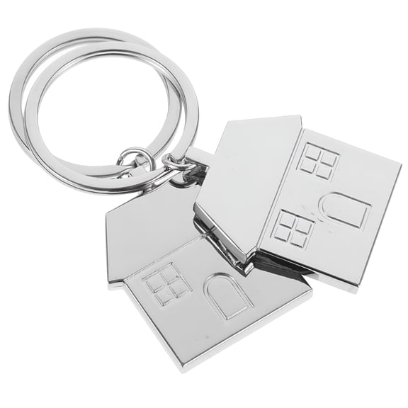 DESIGNICE 2026 New Matching Keychains Home Shaped House Decoration Warming Silver for Keys,Home,Car,Office,Bag,Gift