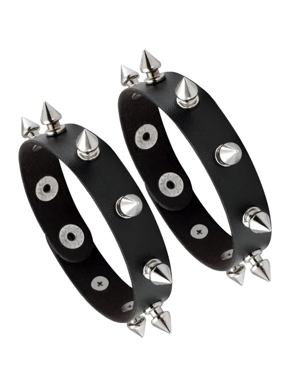 2026 New Men Punk Leather Bracelet Spike Cuff Wrap Bracelets Wristband for Women Leather Bracelet for Men for Party,Concert,Casual,Club