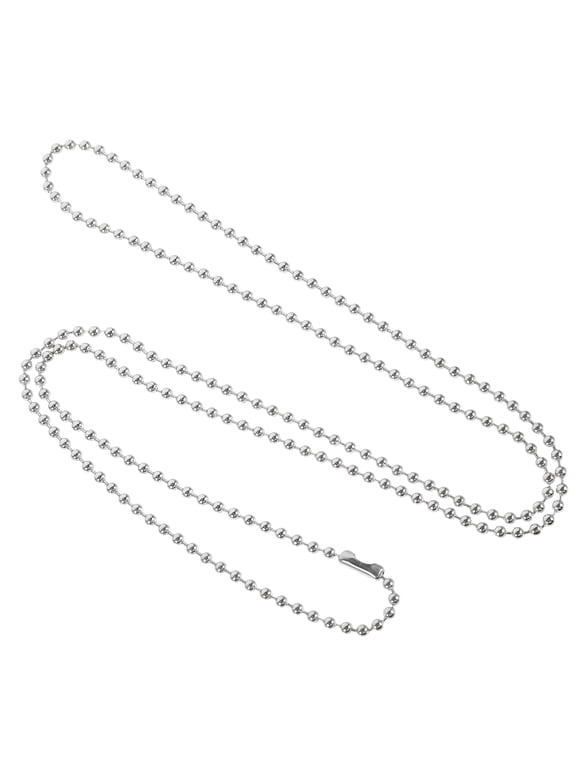 2026 New Metal Beads Chain Dog Tag Chain Balls Chains Men and Women Man for Casual,Street,Punk,Rock,Festival,Party