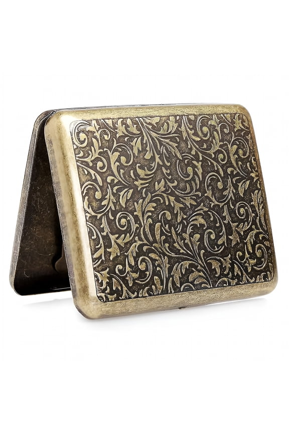 2026 New Metal Cigarette Case for 20 X Cigarettes,Antique Cigarette Case with Engraving for Pocket,Travel,Office,Home,Outdoor