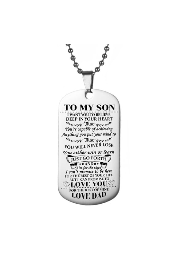 2026 New Military Dog Tag Pendant,Lightweight Steel Keychain,Personalized Gift for Men,Women,Friends,Silver