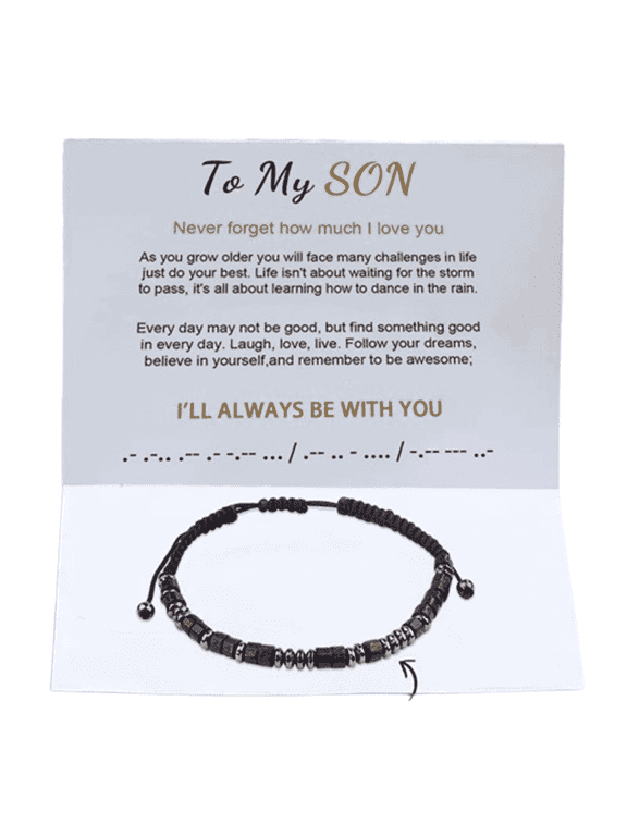 2026 New Morse Code Bracelets Adjustable Size Men Bracelet Ideal Gift Matching Bracelets for Casual Party Office Friend Style 8