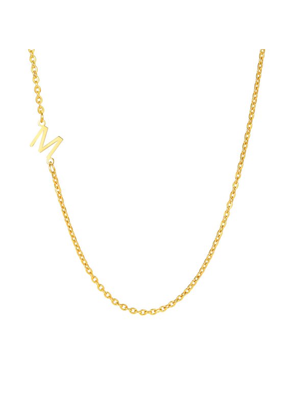2026 New Necklace with Initials Simple Clavicle Chain Initial Necklaces Enhances the Neckline Dainty Gold Necklace for Daily Wear Parties Gifts Gold Stylem