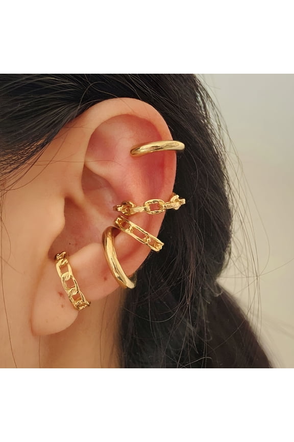 2026 New Non-Piercing Clip Earring Cross Dangle Hoop Earrings Magnetic Stud Earrings Unisex Fake Ear Hoop Cuff Helix Clip on Cartilage Earring