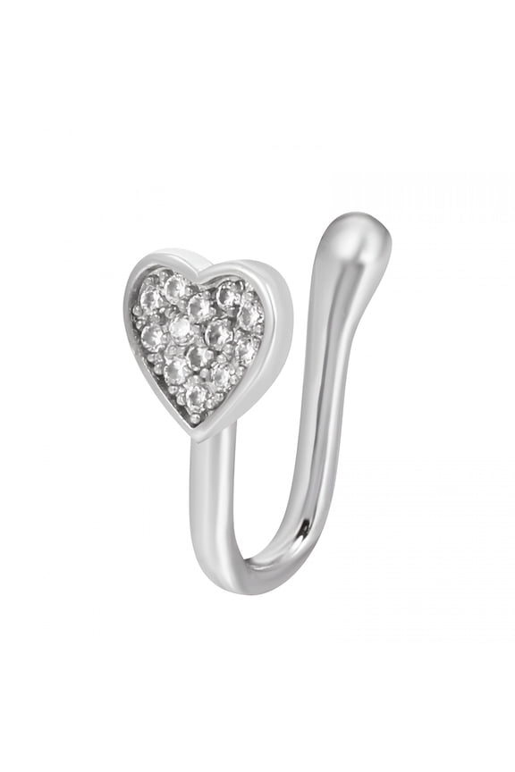 2026 New Nose Clip Non-Piercing U-Shaped Multi-Styles Unisex Rhinestone Fishtail Fake Nose Cuff Hoop Ring for Party,Wedding,Daily Use Fashion Jewelry