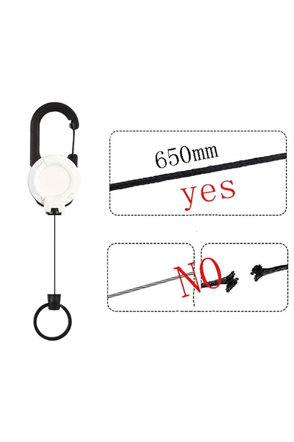 2026 New Outdoor Automatic Retractable Wire Rope Anti-Theft Tactical Keychain for Camping, Hiking, Fishing, Work, Travel