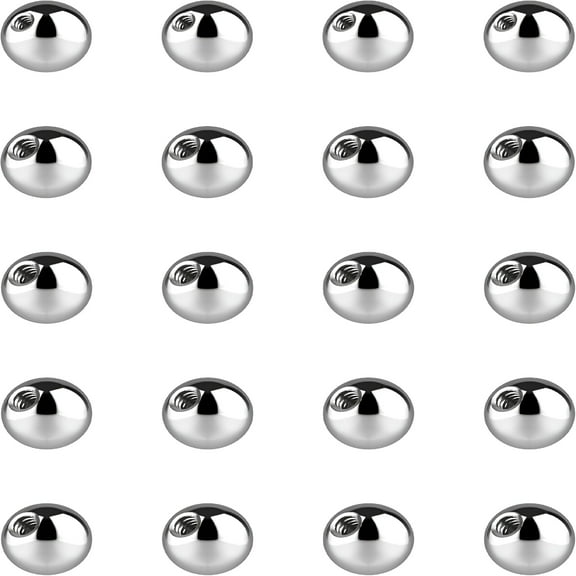 DESIGNICE 2026 New Piercing Balls 14G, 16G Externally Threaded - Use for Anti Eyebrow, Ear Lobe, Cartilage, Helix, Labret Stud Lip Rings, Snake Bites, Septum Balls Piercing Jewelry Parts