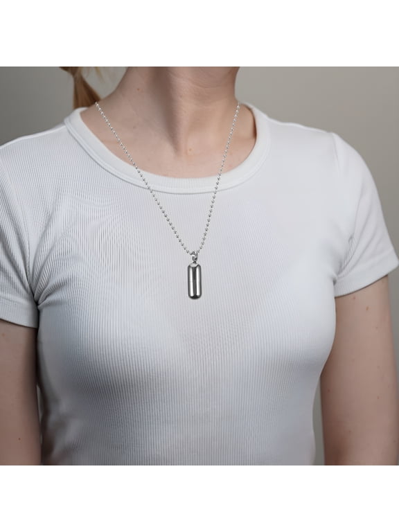 2026 New Pill Case Necklace Titanium Steel Pendant Choker for Everyday Wear, Travel, Health Support, Fashion Accessories