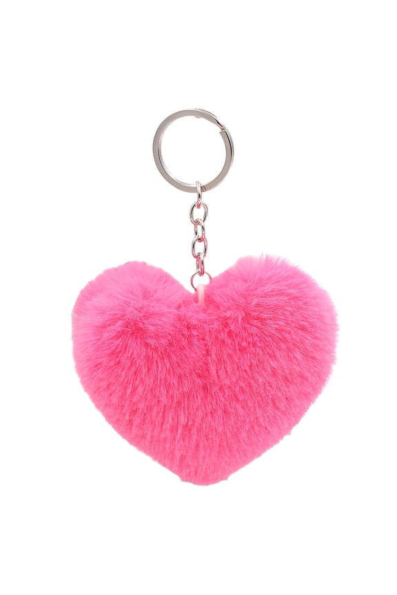 2026 New Plush Keychain Delicate Craftsmanship Funny Keychain Stylish Look Heart Keychains Pink for Valentine'S Day Anniversaries Gifts Handbags Keyrings Personalized Keepsakes