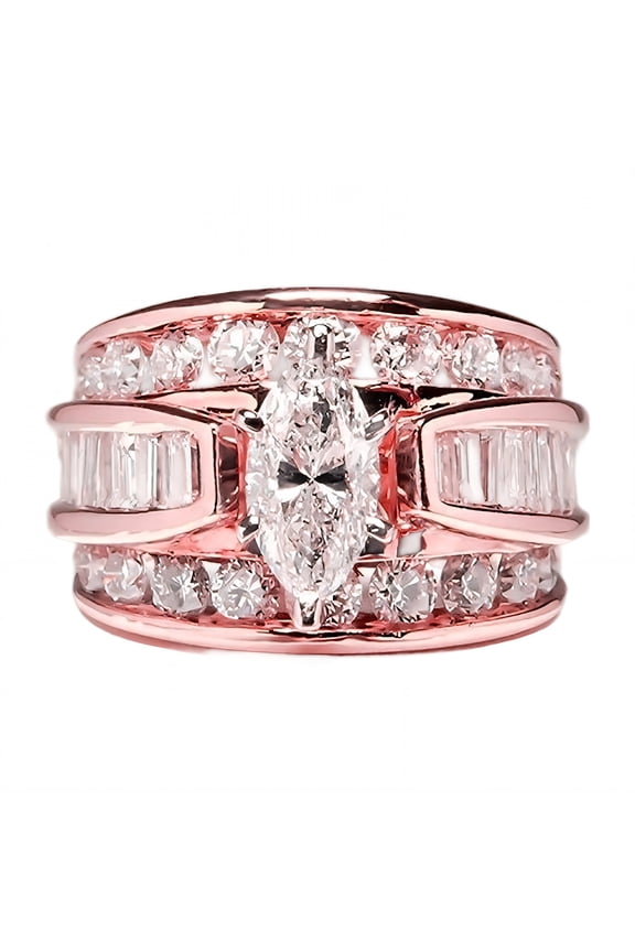 2026 New Promise Rings for Couples Oxidation Protected Wedding Bands for Couples Graceful Design Couples Rings for Engagements Weddings Anniversaries Rosegold Plated