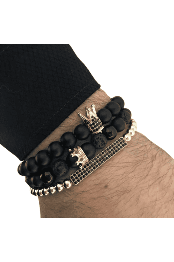 2026 New Pulseras Para Hombres Black Copper Beads Guy Gifts Boys Birthday Gift Bracelet for Men for Gift Birthday Party Daily Wear Casual Travel Style 5