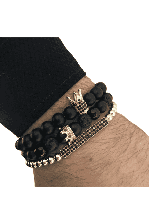 2026 New Pulseras Para Hombres Black Copper Beads Guy Gifts Boys Birthday Gift Bracelet for Men for Casual Party Daily Wear Style 5