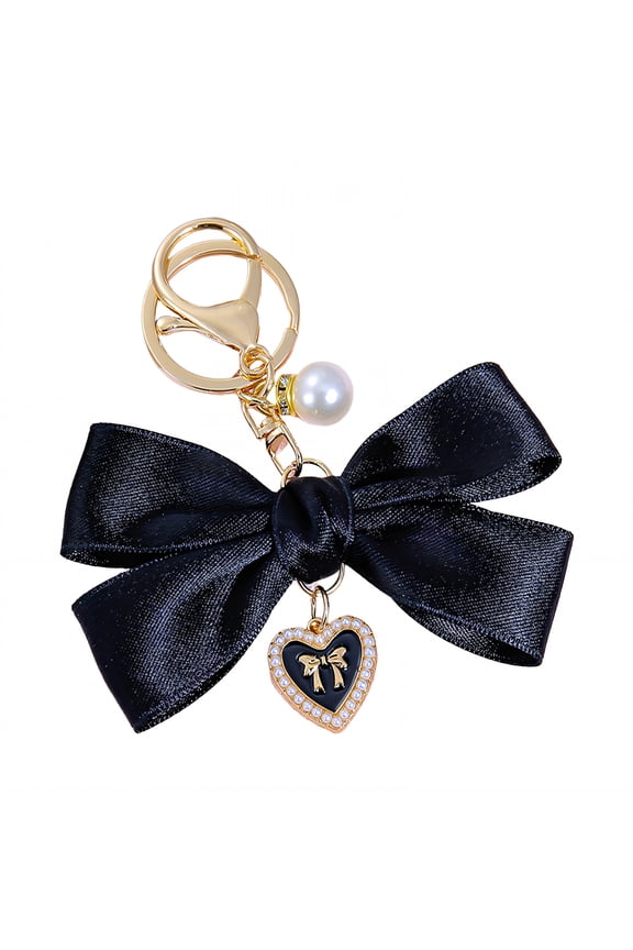 2026 New Purse Charms,Bright Hue Vibrancy Purse Charms for Handbags,For Wallets,Backpacks,Glistening Pearl Charm Purse Charms,Black