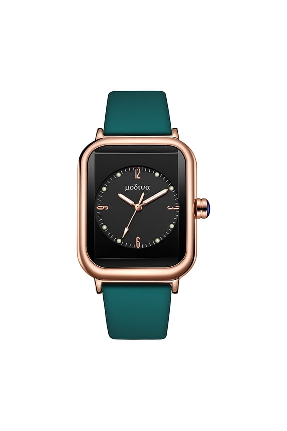 2026 New Quartz Watch Square Dial Silicone Adjustable Strap Night Light No Delay Time-Checking High Accuracy Exquisite Sweet Wristwatch Timepiece
