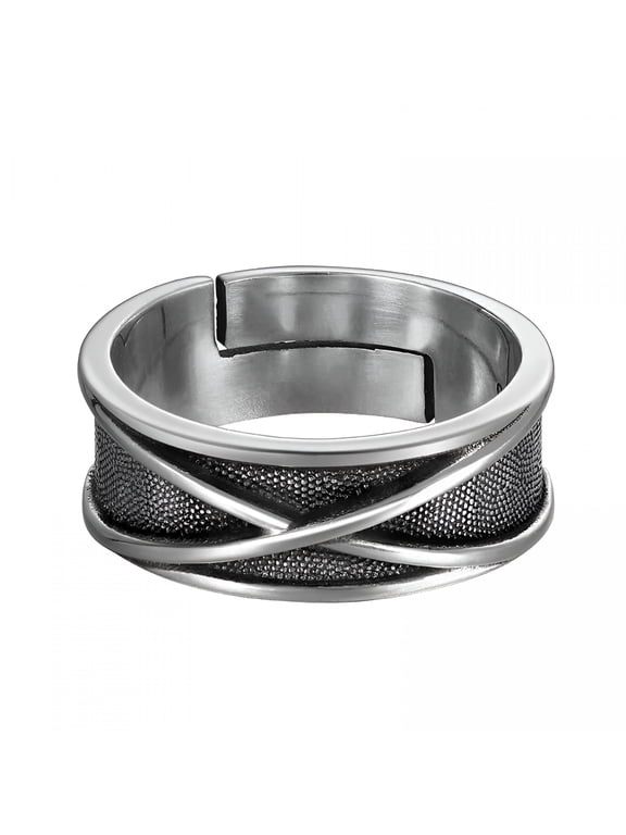2026 New Retro Time Space Goku Black Ring Punk Gothic Open Ring for Men Handmade Unisex Designer Jewelry Accessories Anime Lovers Gift