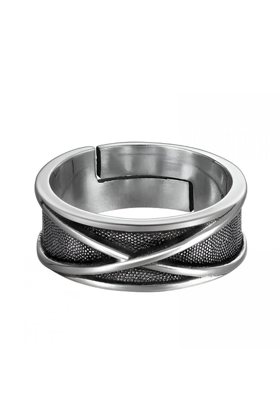 2026 New Retro Time Space Goku Black Ring Punk Gothic Open Ring for Men Handmade Unisex Designer Jewelry Accessories Anime Lovers Gift