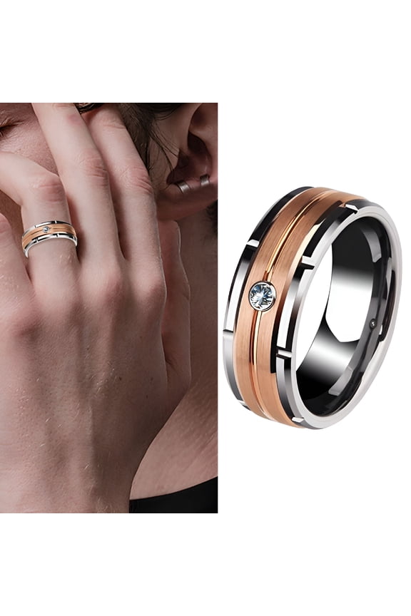 2026 New Ring of Power Season European and American Men'S Stainless Steel Ring Wedding Rings Men'S Classic and Durable Suitable for Daily Use for Casual, Party, Work