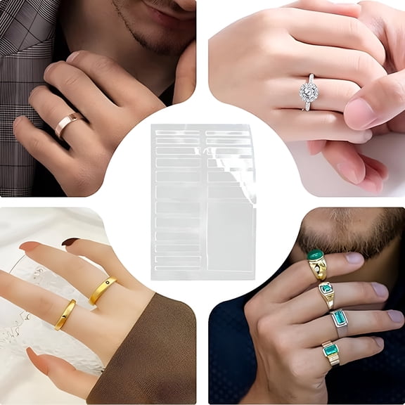 DESIGNICE 2026 New Ring Tightener,Invisible Size Adjuster,Transparent Fit Guard,19-Piece Clear Ring Reducer for Secure Fit During Exercise,Engagement Rings,Comfortable Everyday Jewelry Support