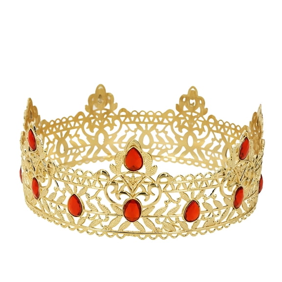 DESIGNICE 2026 New Round Wedding Tiara Headpiece for Men Rhinestone Royal Crown Hair Ornaments Important Occasion Head Jewelry Accessories